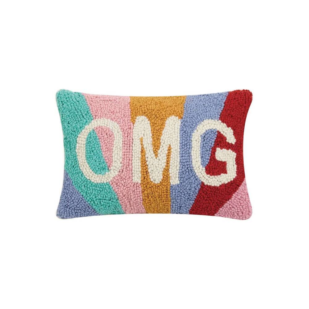 NEW PEKING HANDICRAFT omg hook pillow in multi